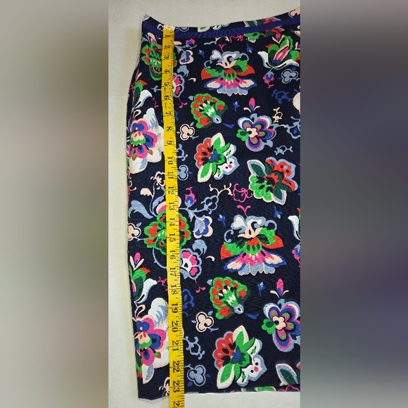 NWOT Boden Women's Navy Blue/Multi Color Floral Cotton Blend Pencil Skirt Size 2 - Picture 5 of 8